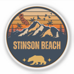 Sticker Plage Stinson, Californie