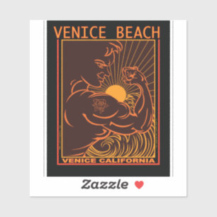 STICKER PLAGE SURFANTE LA CALIFORNIE DE VENISE