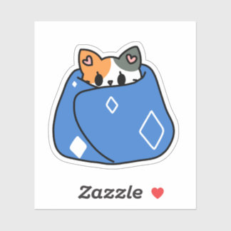 Sticker plaidoyer chat couverture Japonais mignon Kawaii a