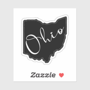 Sticker Plan de la forme de l'état de l'Ohio - Plan de l'O