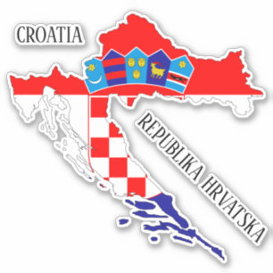 Sticker Plan du drapeau de la Croatie