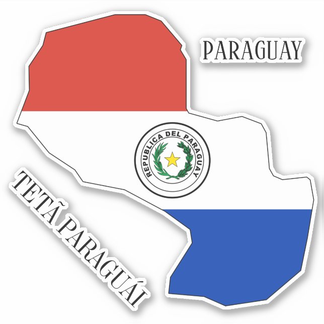 Sticker Plan du drapeau du Paraguay (Devant)