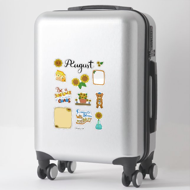 Sticker Planche d'autocollants d'août - Lueur de fin d'été (Sur valise)