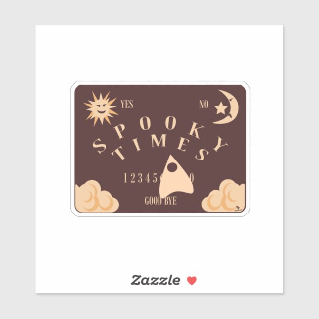 Sticker Planche Spirite Moments Effrayants Design Hallowee (Feuille)