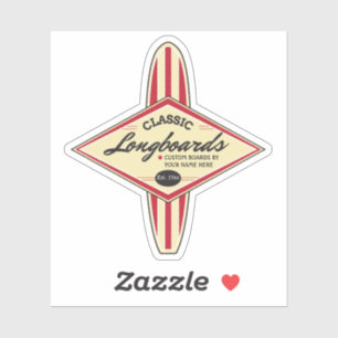 Sticker Planches de surf faites sur commande de Longboards