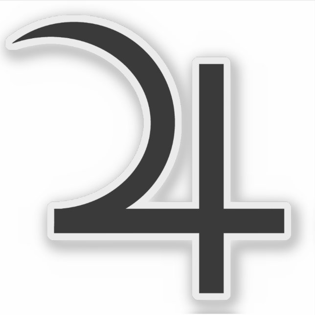 Sticker Planet Jupiter Symbol (black) (Devant)