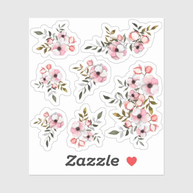 Sticker Planificateur aquarelle Sakura Fleur de cerisier r (Feuille)