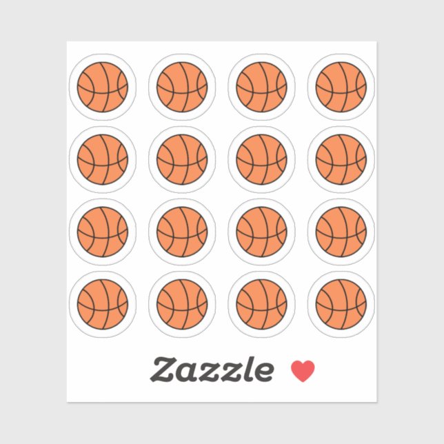 Sticker Planificateur Bujo de Jour de Match de Basket-ball (Feuille)