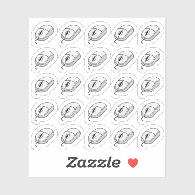 Sticker Planificateur Bujo fonctionnel de souris d'ordinat (Feuille)