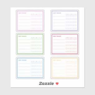 Sticker Planificateur coloré de suivi des habitudes
