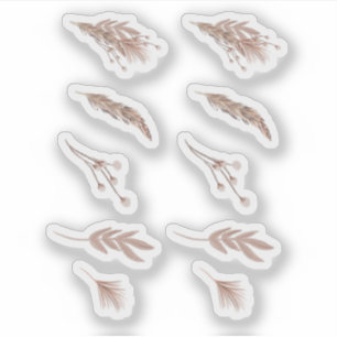 Sticker Planificateur de blé de Pampas dessiné à la main