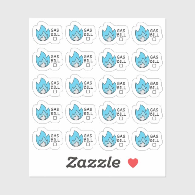 Sticker Planificateur de budget mini pour facture de gaz d (Feuille)