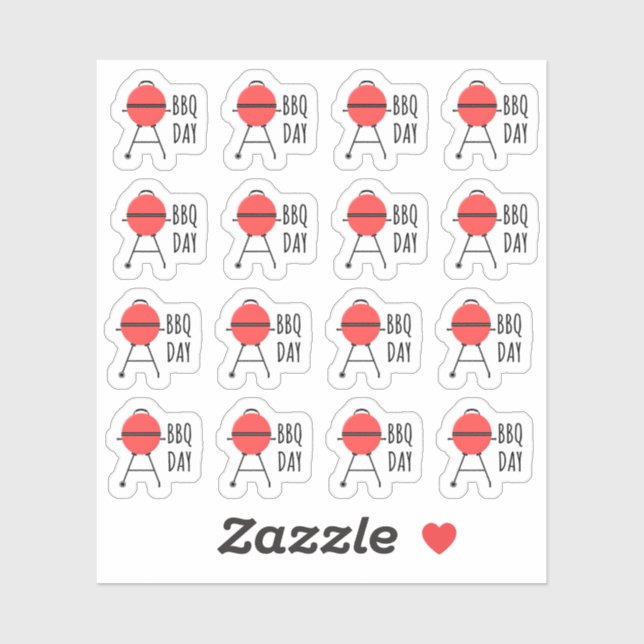 Sticker Planificateur de calendrier de jour de grillades d (Feuille)