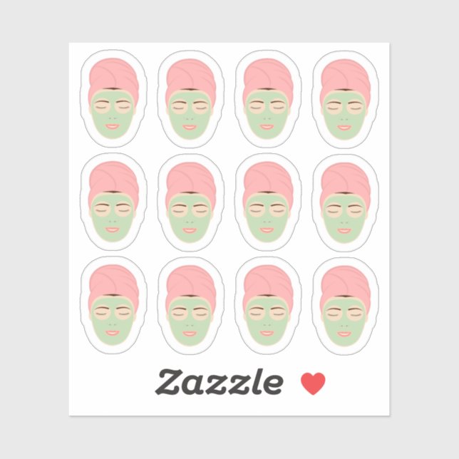 Sticker Planificateur de jour de relaxation pour masques f (Feuille)