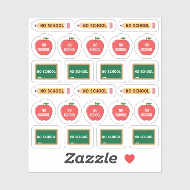 Sticker Planificateur de journée sans école Calendrier de  (Feuille)