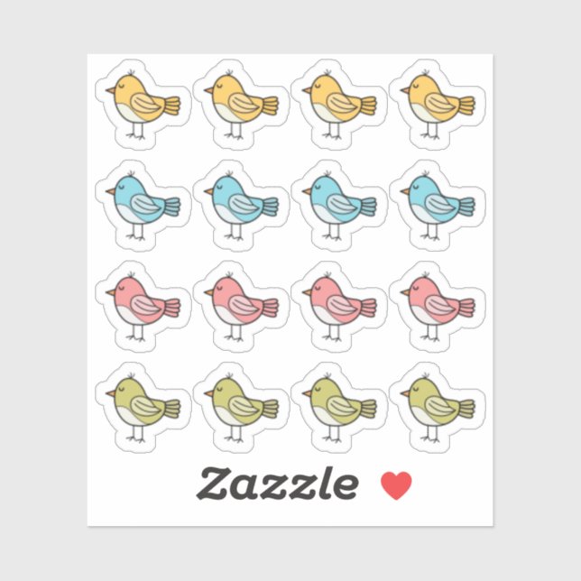 Sticker Planificateur de l'observation des oiseaux Animaux (Feuille)