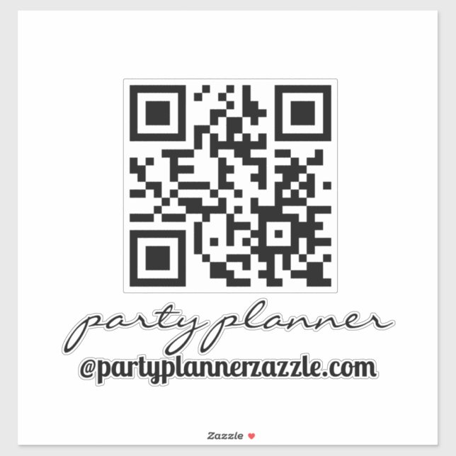 Sticker Planificateur de parti Toute entreprise QR Code vo (Feuille)
