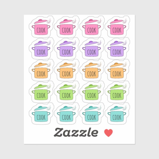 Sticker Planificateur de préparation de repas et de cuisso (Feuille)