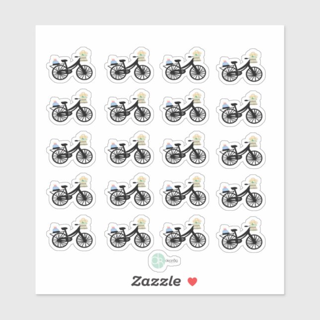 Sticker Planificateur de rappel d'anniversaire avec vélo m (Feuille)