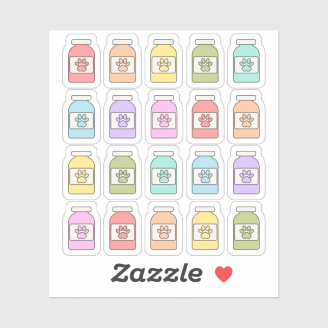 Sticker Planificateur de rappel de prescription de médicam (Feuille)