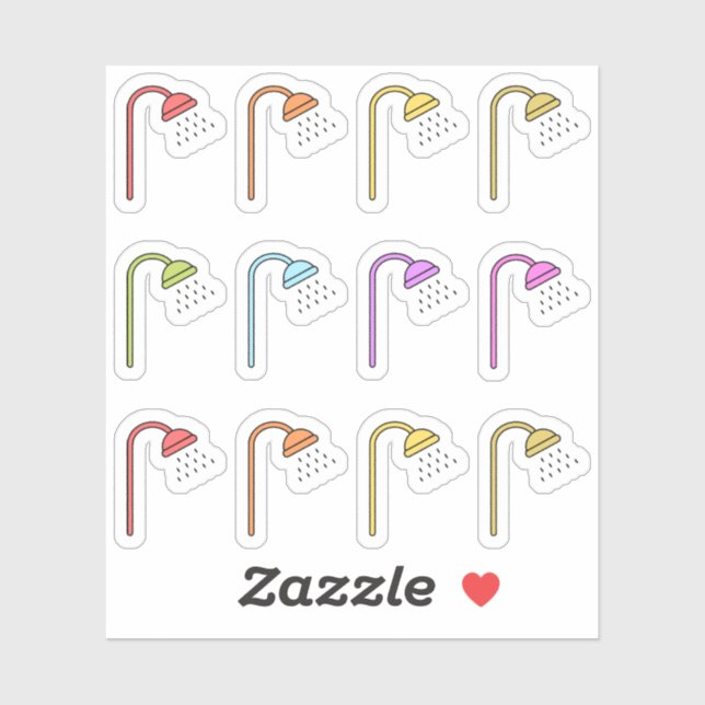 Sticker Planificateur de rappel de suivi de douche de baig (Feuille)
