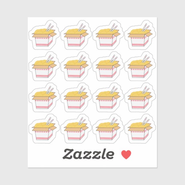Sticker Planificateur de Repas de Nuit de Nourriture Chino (Feuille)