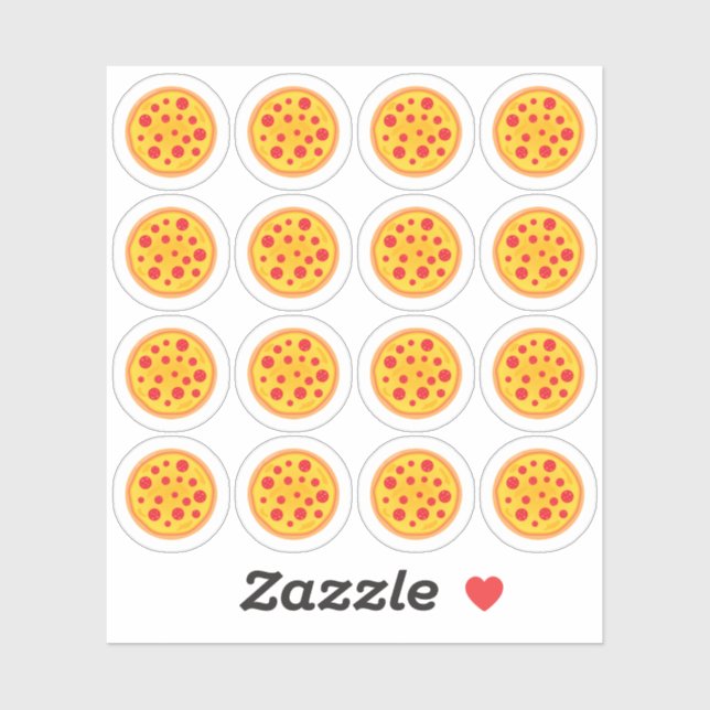 Sticker Planificateur de soirée pizza pepperoni à emporter (Feuille)