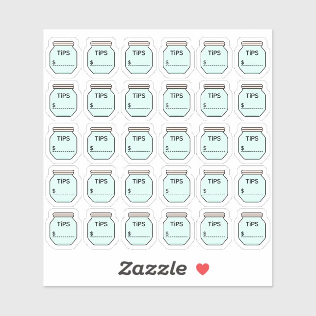Sticker Planificateur de suivi d'argent de pourboire (Feuille)