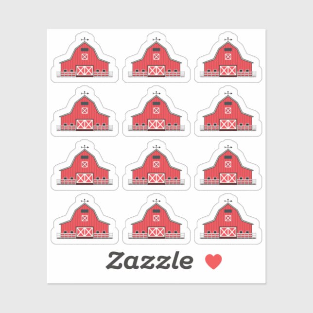 Sticker Planificateur de tâches de la ferme rouge Homestea (Feuille)