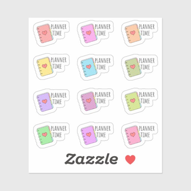 Sticker Planificateur de temps Rappel Papeterie Cahier Pla (Feuille)