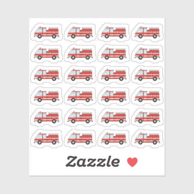 Sticker Planificateur de travail en équipe de pompier de c (Feuille)