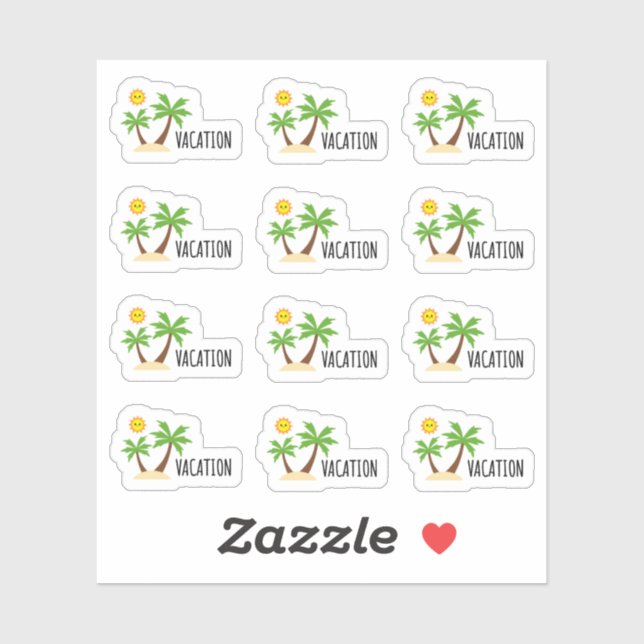 Sticker Planificateur de vacances tropicales Bujo (Feuille)