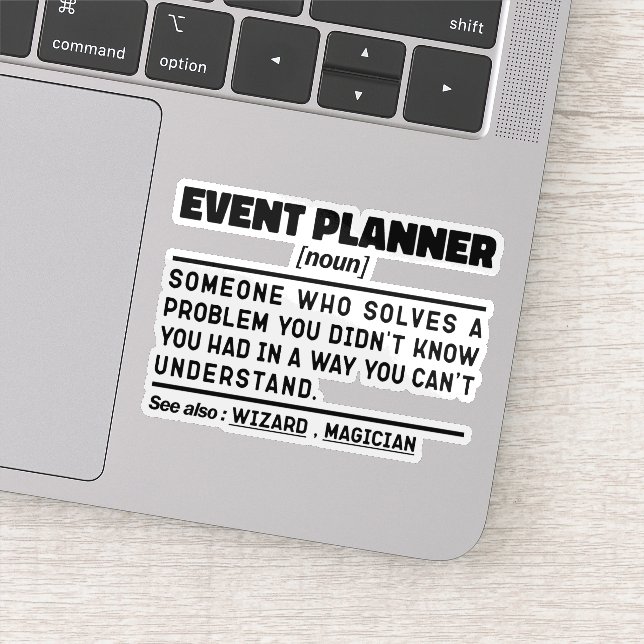 Sticker Planificateur d'événements Noun Définition Travail (Détail)