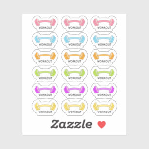 Sticker Planificateur d'exercice de musculation de gym Buj