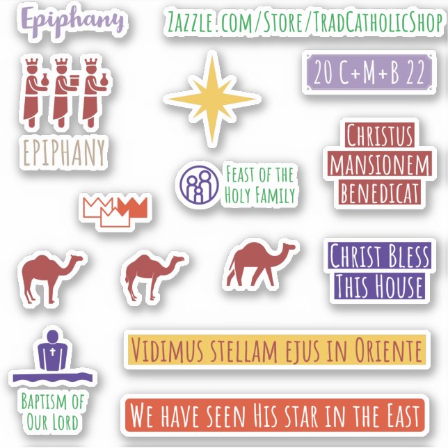 Sticker Planificateur d'illustrations catholiques latines  (Devant)