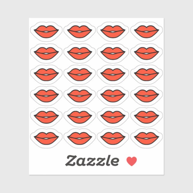 Sticker Planificateur Kiss Red Lips (Feuille)