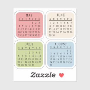 Sticker Planificateur mensuel Bujo Bullet Journal Calendri