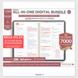 Sticker Planificateur numérique Premium 2023 2024