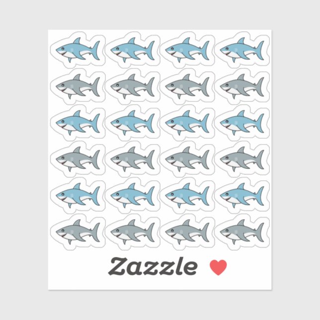 Sticker Planificateur Requin Mignon  (Feuille)