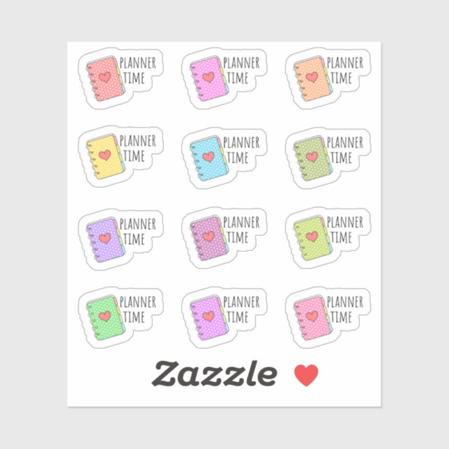 Sticker Planificateur Stationnaire de Rappel d'Heure de Pl (Feuille)