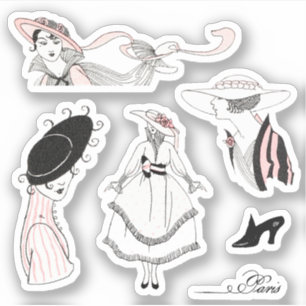 Sticker Planneur de scrapbooking Vintage française
