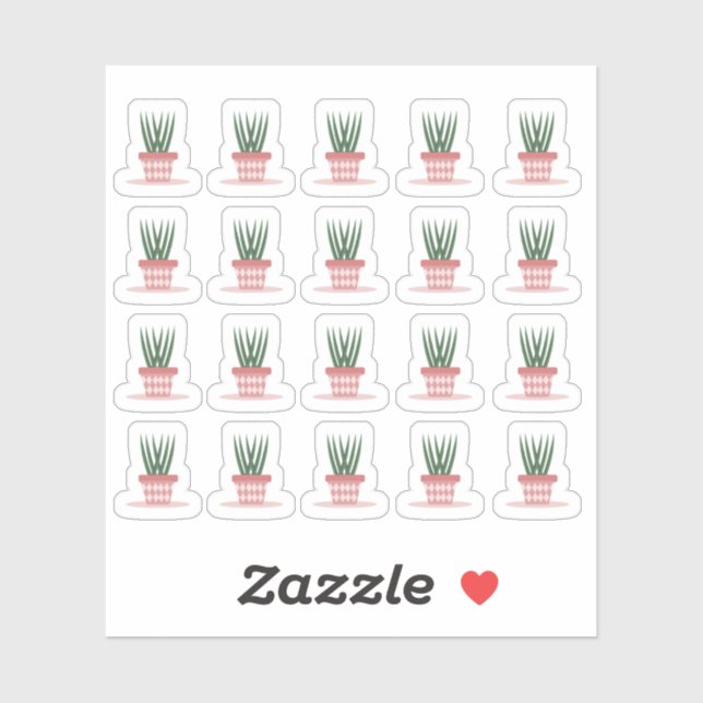 Sticker Plannificateur de plante serpent de maison moderne (Feuille)