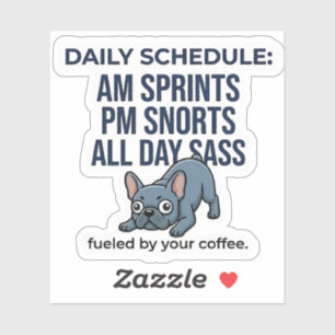 Sticker Planning Quotidien Drôle de Bouledogue Français Ca