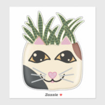 Sticker Plante Calico Cat Snake