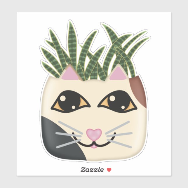 Sticker Plante Calico Cat Snake (Feuille)
