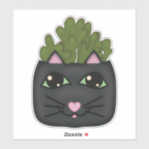 Sticker Plante Jade Chat Noir