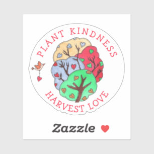 Sticker Plante Kindness Harvest Love Heart Tree