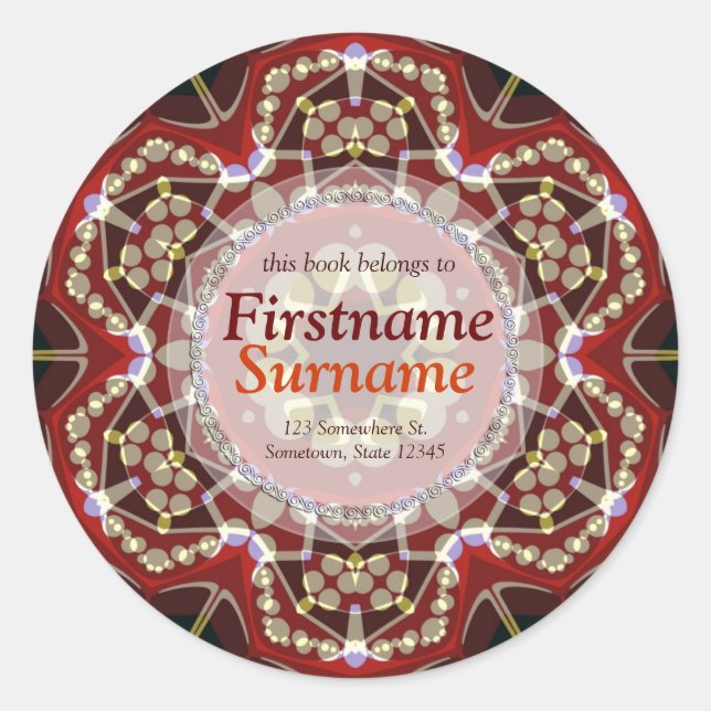 Sticker plaque d'art géométrique Aztec (Devant)