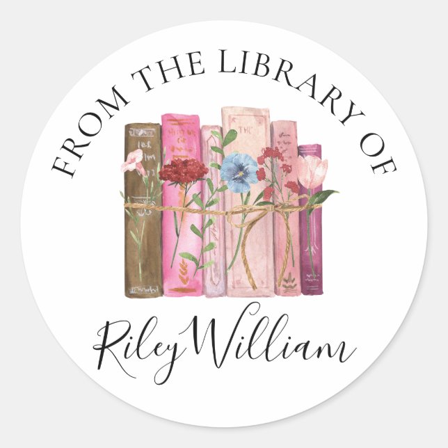 Sticker plaque de livre d'aquarelle (Devant)