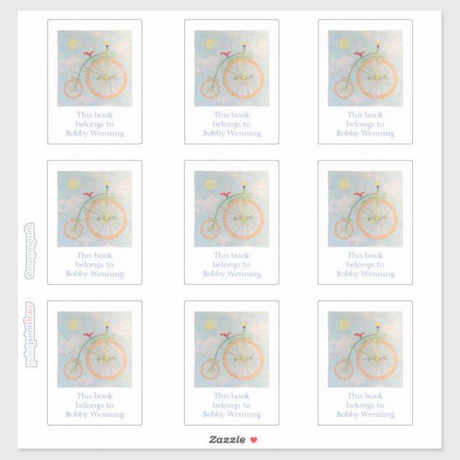 Sticker plaque de vélo de cirque (Feuille)